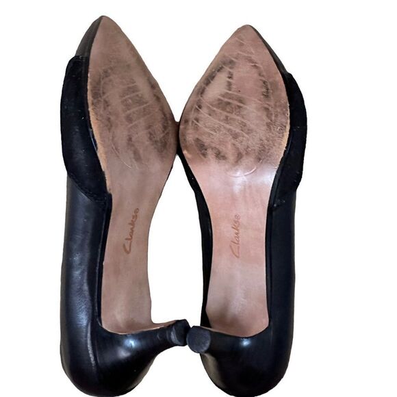 Clarks Women's Linvale Vena Black Twist Detail Pump ~ Ortholite Footbed ~size 9 - Picture 9 of 11